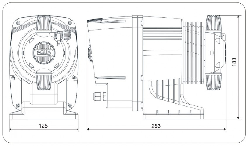 Насос дозатор PDE HC200+ MULTIFUNCTION M70 240V PVDF-CE-VT+SP. SCHUKO, 1,8-14 л/час, 20-1 бар