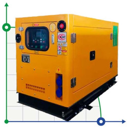 Generador diesel industrial VLAIS KP-PC16 con ATS, motor Ricardo 16kVA, 12.8kW, 380V/50HZ tipo cerrado