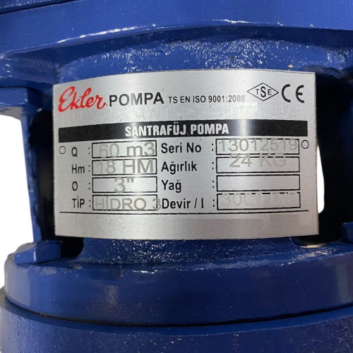 Pumpe mit hydraulischem Antrieb HYDRO-3 für die Organisation von Trinkwasser, Feuerlöschen