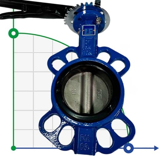 PN16 DN80 Butterfly valve, cast iron body, AISI 304 disc, Seat EPDM