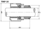 Торцевое уплотнение для Grundfos R-706F 12, TC/TC, VITON, 304