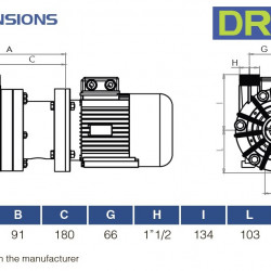 Хімічний пластиковий насос FLUIMAC DRAGON 30 PVDF, 3 кВт, 380В