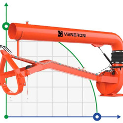 Pompa nawadniająca WOM Veneroni ATR 35/540, 6m, 1620 m3/h z obrotem hydraulicznym