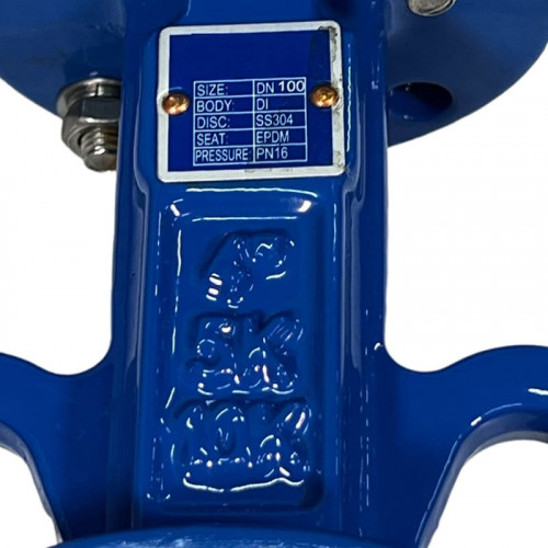 PN16 DN100 Butterfly valve, cast iron body, AISI 304 disc, Seat EPDM