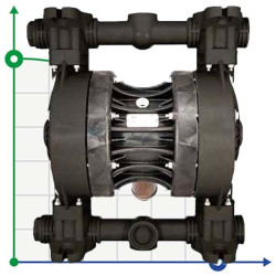The pneumatic diaphragm pumps BOXER 522 PVDF IB522-FC-MTTFT--
