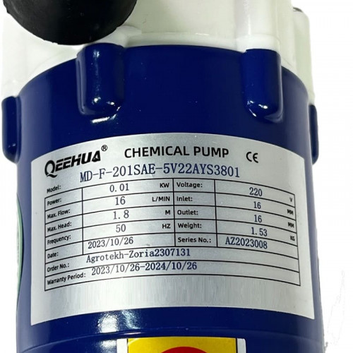 Chemiepumpe MD-F-201SAE-5V22AYS, PP, 16L/min, 2.4m, 220V
