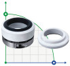 Ущільнення валу R-HG212 150, PTFE/CER, PTFE, 316