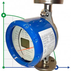 Витратомір (ротаметр) з нержавіючої сталі KLZZ-DN15/PN40 (alcohol 95%, water 5%), 50...500 l/h, 4-20mA, Ex
