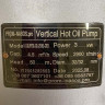 Pompe à huile thermique verticale 350°C LQLRY32-32-210/2-CEX, 4,5 m3/h, 50 m, 3 kW, 2900 rpm, Ex