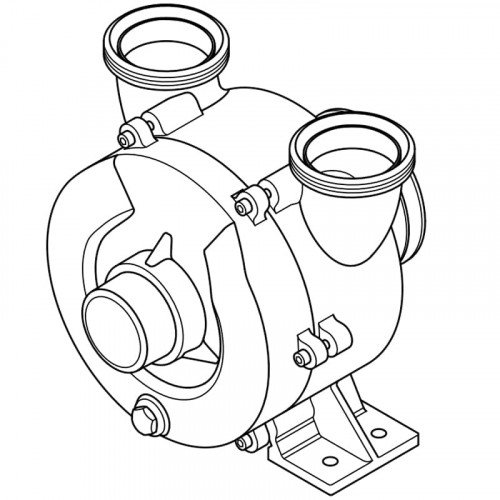 Вихровий насос для перекачування чорнил LIVERANI NAUTIC 80 Inox FM 24V, 900 л/хв, AISI 316, без двигуна