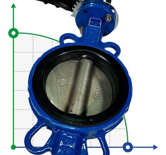 PN16 DN125 Butterfly valve, cast iron body, AISI 304 disc, Seat EPDM