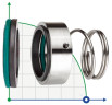 Gleitringdichtung R-M3N 20, SIC/SIC, VITON, 304, G6