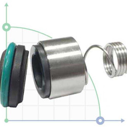 Joint d'arbre Lowara R-LW 16, B, SIC/CAR, VITON, 304