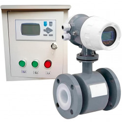 DN20 magnetisch-induktiver Durchflussmesser KLD PN16 (Kaliumhydroxid KOH-50%, Ammoniak 25% flüssig), 0,11-11 m3/h, 4-20mA+HART mit einem Controller