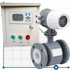 DN20 Caudalímetro electromagnético KLD PN16 (hidróxido potásico KOH-50%, amoníaco 25% líquido), 0,11-11 m3/h, 4-20mA+HART con un controlador
