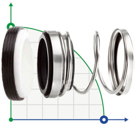 Механическое уплотнение R-31K 1/2, CAR/CER, EPDM, 304, N