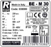 BE-M 30 насос для перекачування води, вина, молока, оцту