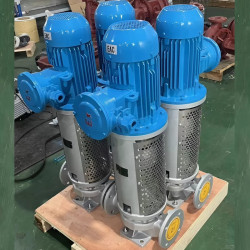 Bomba vertical de aceite térmico 350 grados centígrados LQLRY40-40-210/2-CEX, 6,3 m3/h, 50 m, 4 kW, 2900 rpm, Ex