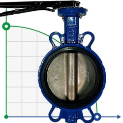 PN16 DN150 Butterfly valve, cast iron body, AISI 304 disc, Seat EPDM