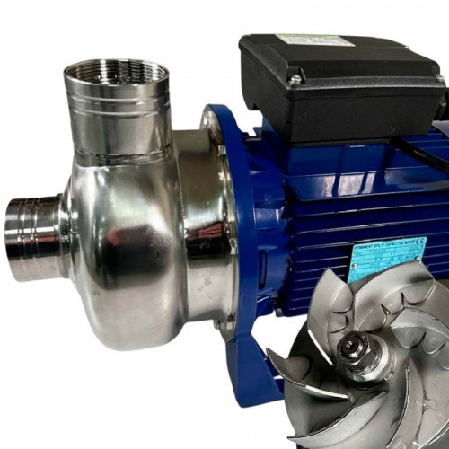 Pump for industrial washing systems BK200D, 1.5kW, AISI304, 220V/50Hz, 2900 with open impeller