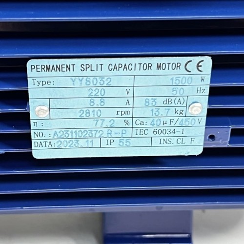Насос для промышленных систем мойки BK200D, 1,5kW, AISI304, 220V/50Hz, 2900 с открытым рабочим колесом