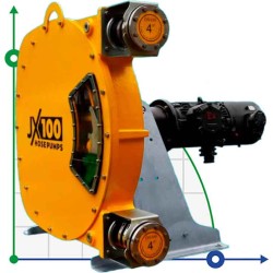 Industrial hose pump JXHIN-100-CI+ABS Plastic-F-NBR-P, 42 m3/h, 15 kW, 16 bar, 380V