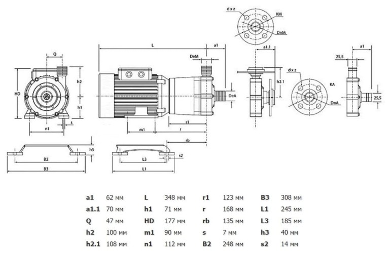 Kreiselpumpe FLUIMAC FMP06.10 mit Magnetkupplung (Argal TMP 06.10)