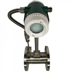 DN80 Przepływomierz wirowy ze stali nierdzewnej KLUGB DN80/PN16 RF kołnierz DIN, do pary 0.325-5 t/h <1,6 MPa, <250°C, 4-20mA, ExdIIBT66