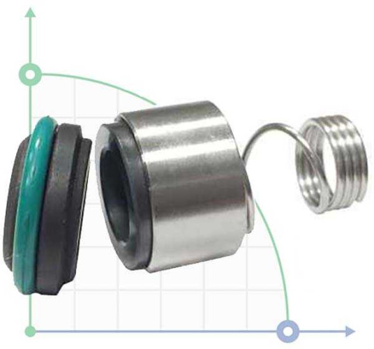 Wellendichtring Lowara R-LW 16, CAR/SIC, VITON, 304