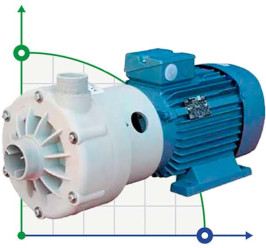 Горизонтальний відцентровий насос МВ 140 PP, LIP SEAL, VITON