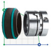 Mechanical seal R-960 50, SIC/SIC, VITON, 304, T30LE