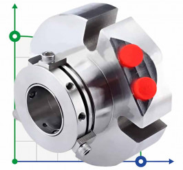 Double cartridge seal R-BED 38, SIC/SIC/CAR/SIC/VITON, M/316