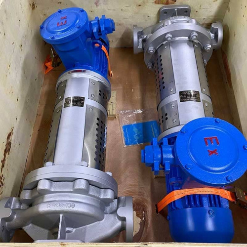 Pompe à huile thermique verticale LQLRY50-50-210/2-CEX, 12,5 m3/h, 50 m, 5,5 kW, 2900 rpm, Ex