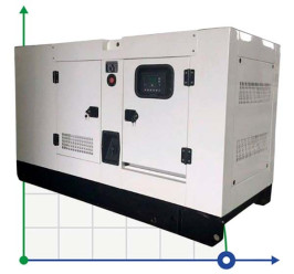 Générateur diesel industriel VLAIS KDE-40000 avec ATS, moteur Ricardo 40kVA, 32kW, 380V/50HZ type fermé