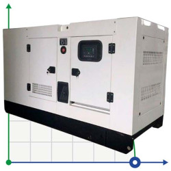 Generador diesel industrial VLAIS KDE-40000 con ATS, motor Ricardo 40kVA, 32kW, 380V/50HZ tipo cerrado