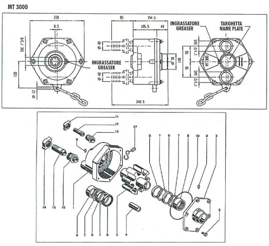 Rollenpumpe MT 300 von Traktorzapfwelle (VVP) für Feldspritze