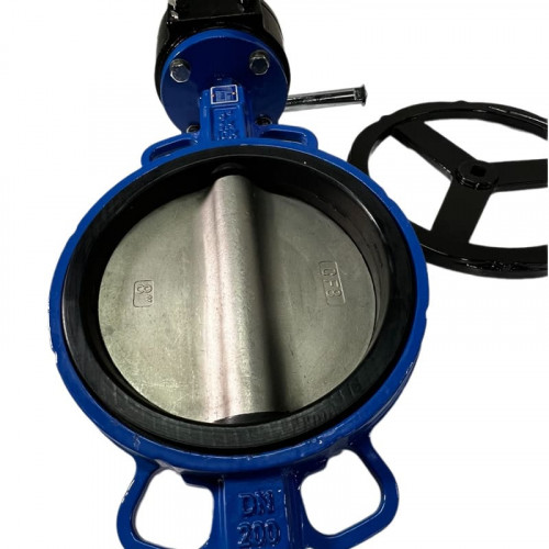 PN16 DN200 Засувка Батерфляй, чавунний корпус, диск AISI 304, Seat EPDM