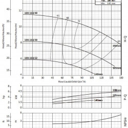 Cantilever pump for water supply BS4 100-160/30 (84/7.3), 3kW, 1450 without motor