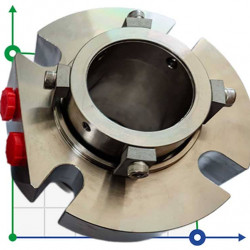 Uszczelnienie kompaktowe R-BED 40, SIC/SIC/CAR/SIC/VITON, M/316