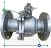 PN16 DN100 Stainless steel ball valve AISI 316, seat PTFE
