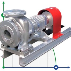 Hot oil pump EMSE EKY 50-250, 30 kW, 2900 with frame coupling, without motor