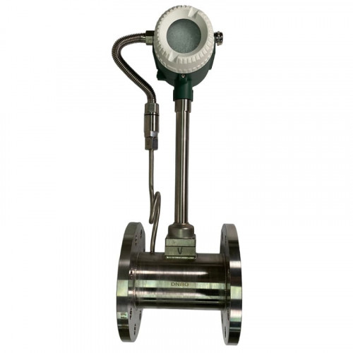 DN80 Edelstahl-Wirbel-Durchflussmesser KLUGB PN16 RF DIN-Flansch, für Dampf 0.18-5.5 t/h <1,6 МПа, 120-145°C, 4-20mA, ExdIIBT6