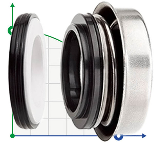 Motorpumpendichtung R-6B 30, SIC/SIC, NBR, 304