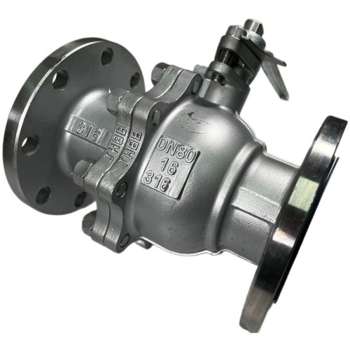 PN16 DN80 Zawór kulowy ze stali nierdzewnej AISI 316, gniazdo PTFE