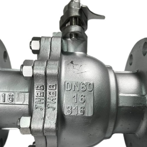 PN16 DN80 Zawór kulowy ze stali nierdzewnej AISI 316, gniazdo PTFE