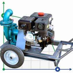 Benzin-Hochdruckmotorpumpenleistung von 13 hp - E-Starter