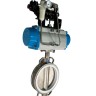 PN6 DN200 Засувка Батерфляй, корпус і диск AISI 304, PTFE з пневмоприводом Ex подвійної дії, позиціонер 4-20MA