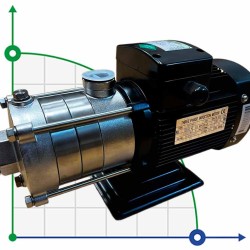 Bomba multietapas para agua caliente DW(S)5-30/055, AISI304, 380V/50Hz horizontal
