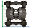 The pneumatic diaphragm pumps BOXER 522 PVDF IB522FCMTTFT--