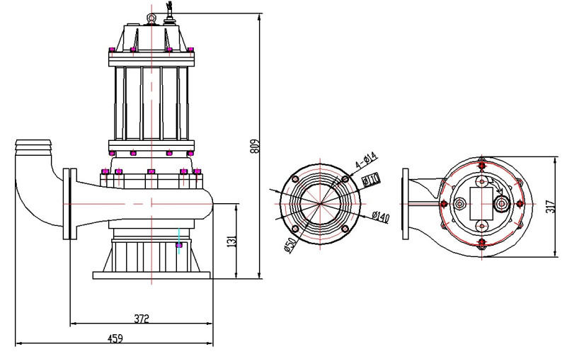Pompe fécale haute pression 50WQ20-55-11/2